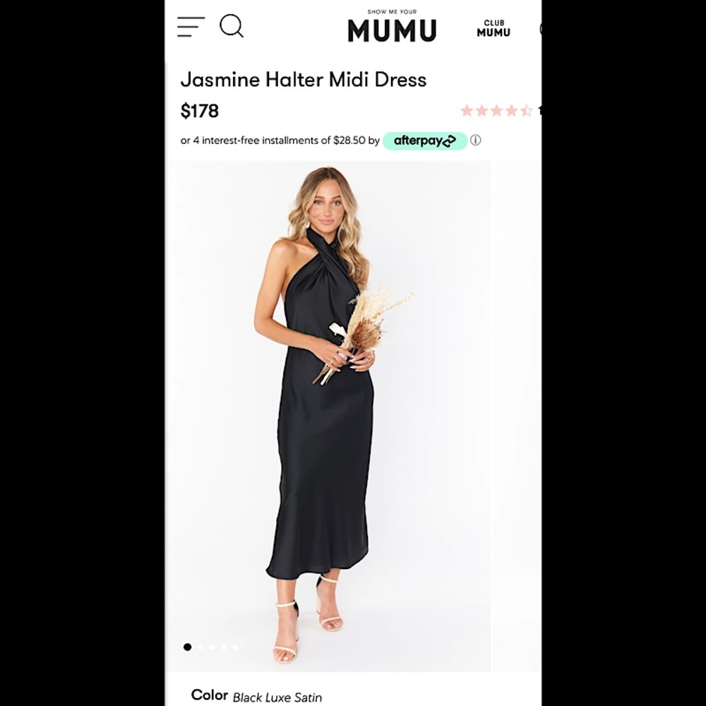 Show Me Your Mimi Jasmine Halter Midi Dress, LNC, Size S